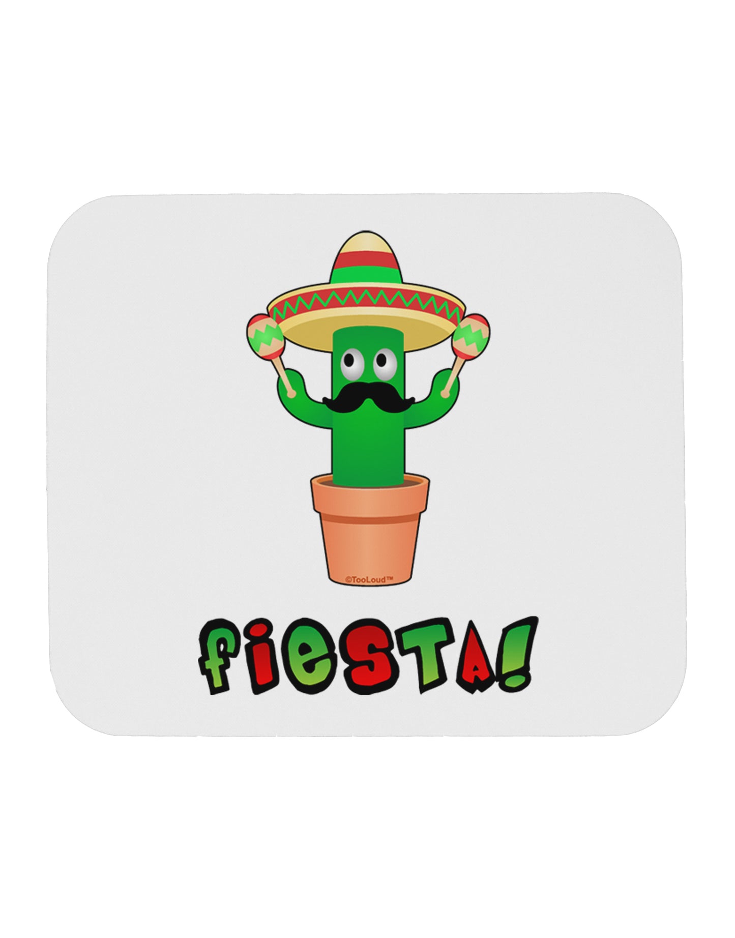 Fiesta Cactus Text Mousepad by TooLoud-TooLoud-White-Davson Sales