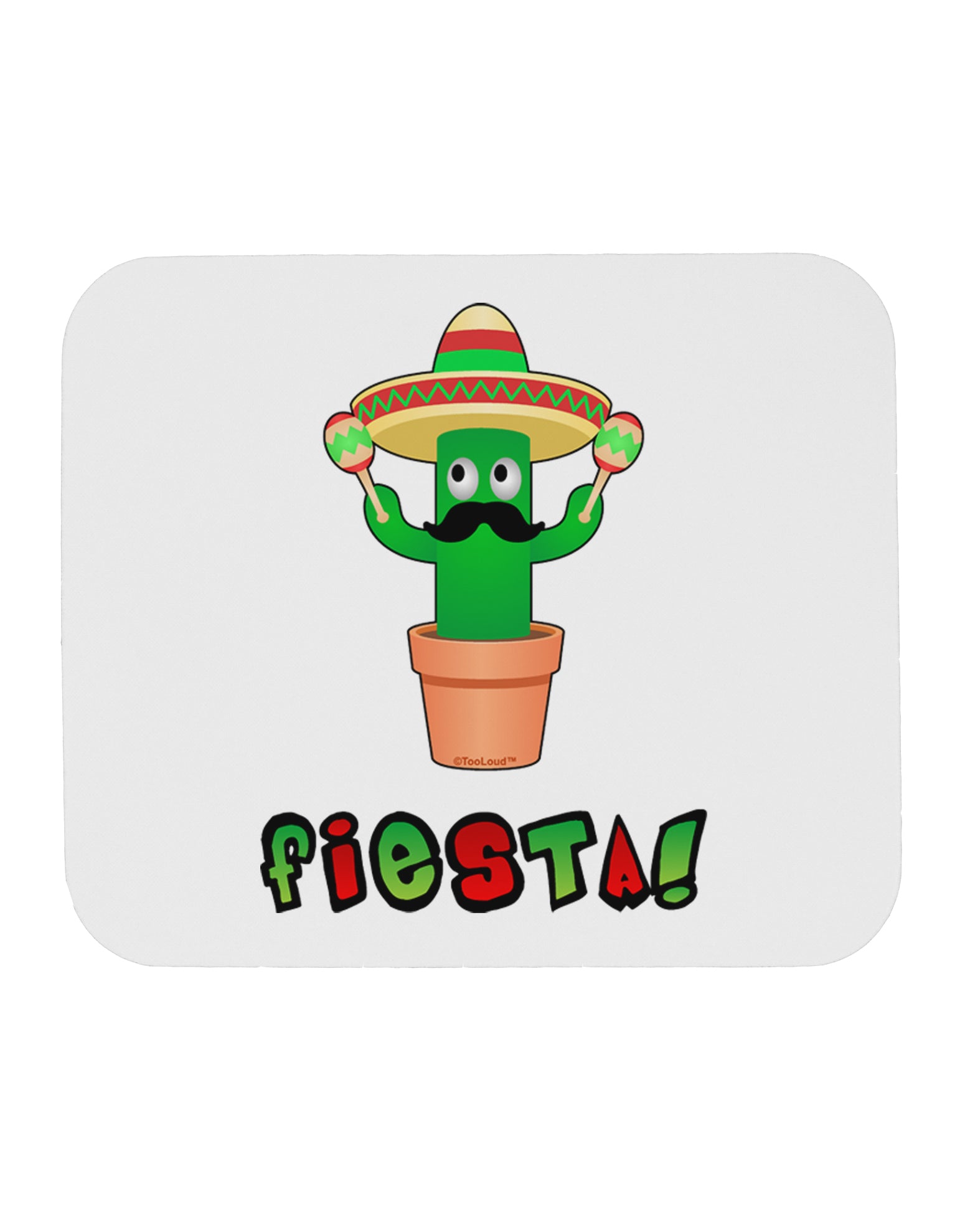 Fiesta Cactus Text Mousepad by TooLoud-TooLoud-White-Davson Sales