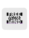 Free Your Mind Text Mousepad-TooLoud-White-Davson Sales