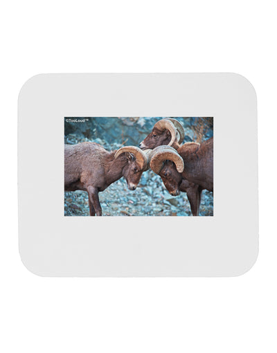 CO Bighorn Head Butt Mousepad-TooLoud-White-Davson Sales