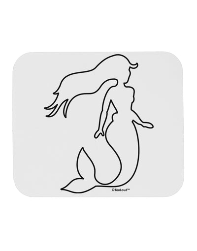 Mermaid Outline Mousepad-TooLoud-White-Davson Sales