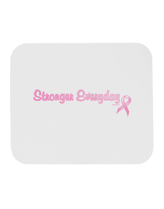 Stronger Everyday Breast Cancer Awareness Ribbon Mousepad-TooLoud-White-Davson Sales