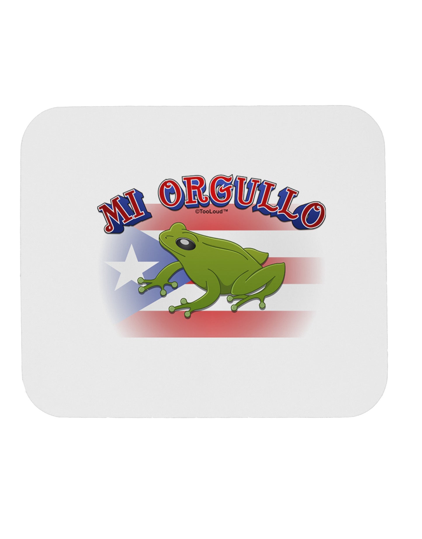 Mi Orgullo Coqui Mousepad-TooLoud-White-Davson Sales