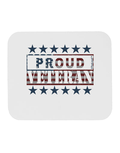 Proud Veteran Flag Mousepad-TooLoud-White-Davson Sales