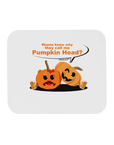 Pumpkin Head Mousepad-TooLoud-White-Davson Sales