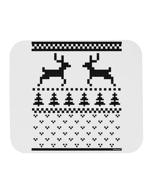 Ugly Christmas Sweater Reindeer Pattern Mousepad-TooLoud-White-Davson Sales