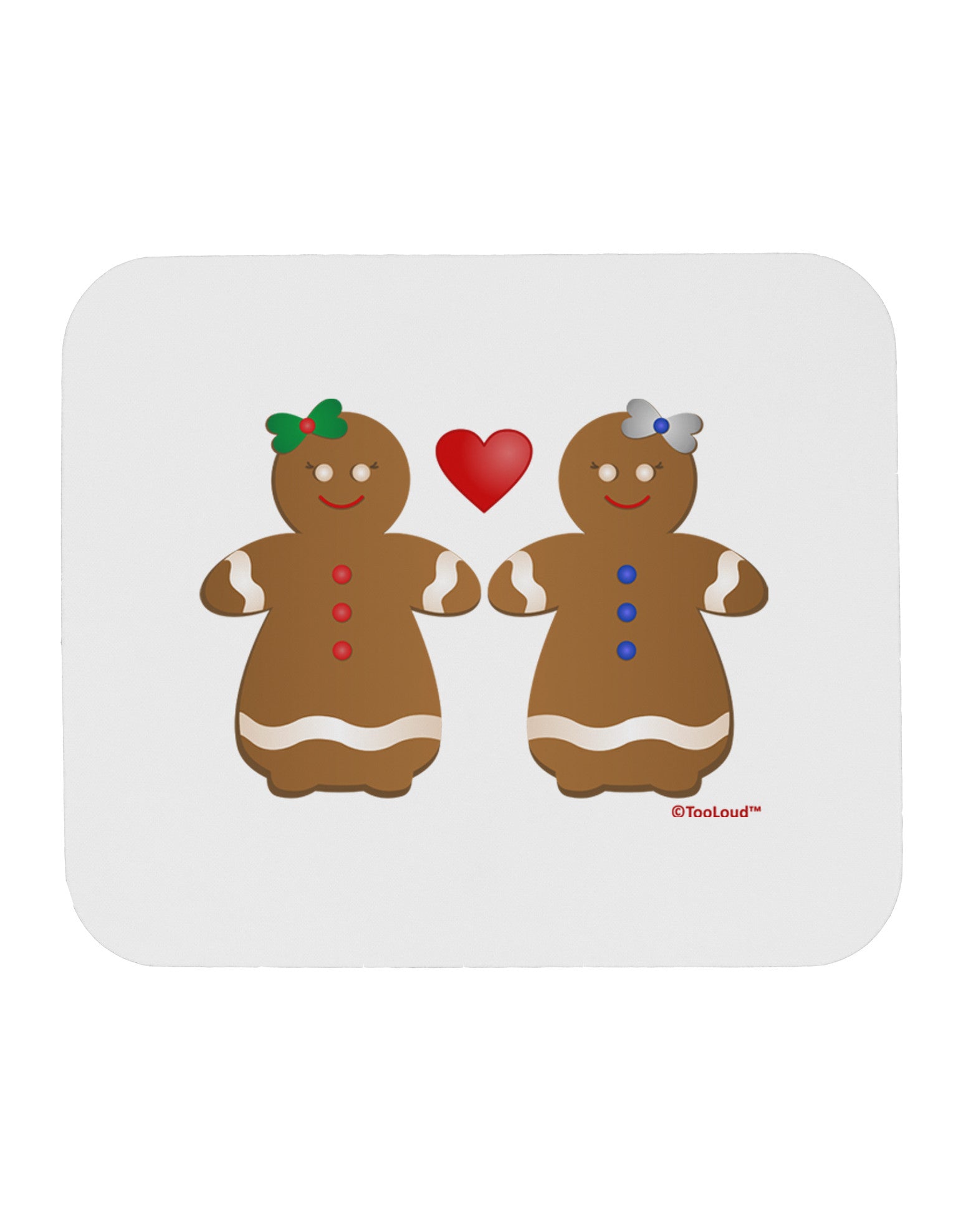 Gingerbread Woman Couple Mousepad by TooLoud-TooLoud-White-Davson Sales
