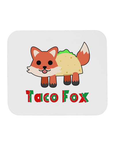 Cute Taco Fox Text Mousepad-TooLoud-White-Davson Sales