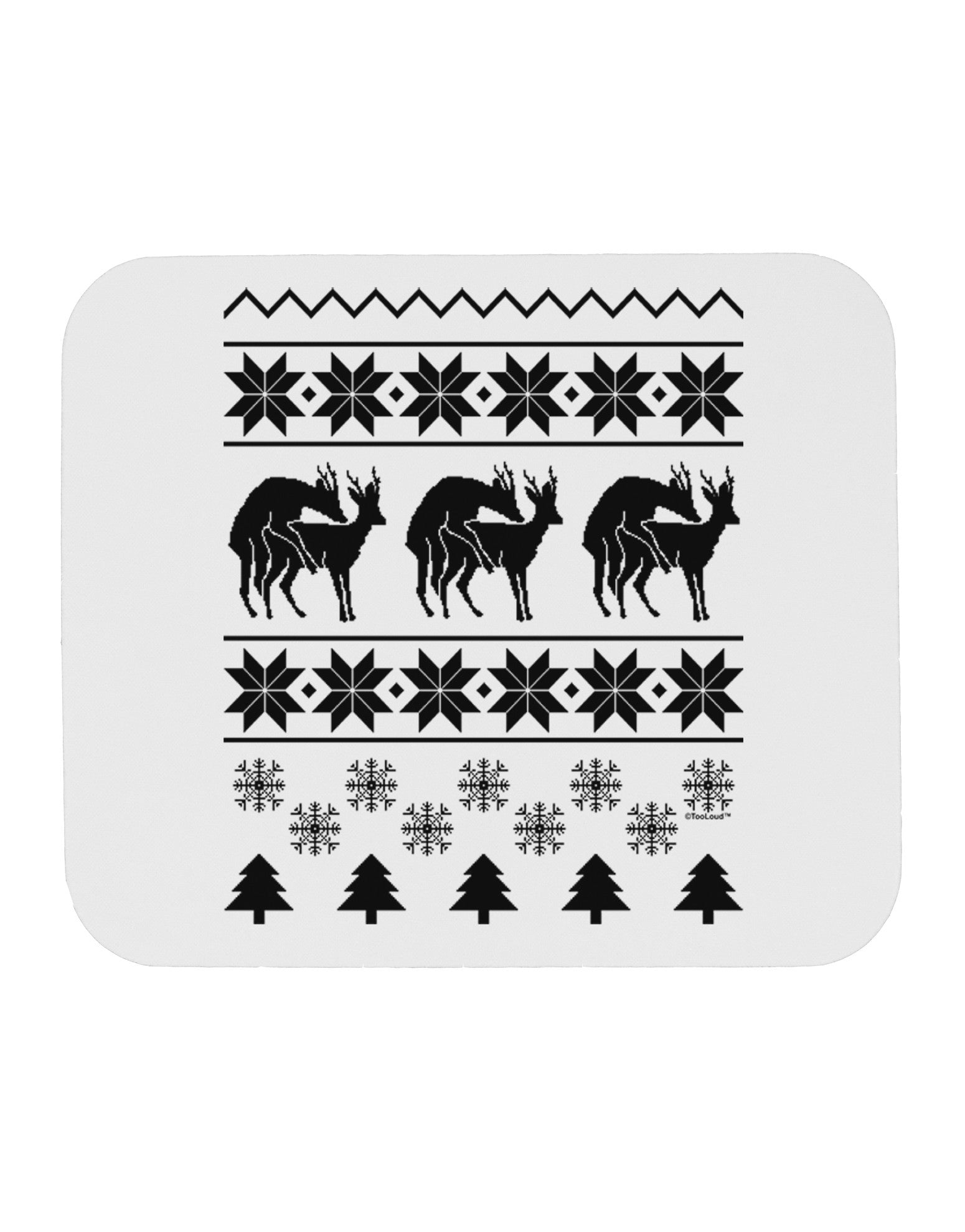 Humping Gay Reindeer Mousepad-TooLoud-White-Davson Sales