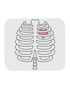 Skeleton Ribcage with Pink Heart Halloween Mousepad-TooLoud-White-Davson Sales