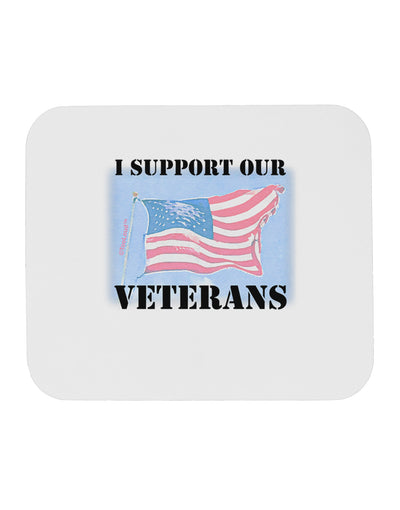 Support Our Veterans Mousepad-TooLoud-White-Davson Sales