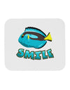 Blue Tang Fish - Smile Mousepad-TooLoud-White-Davson Sales