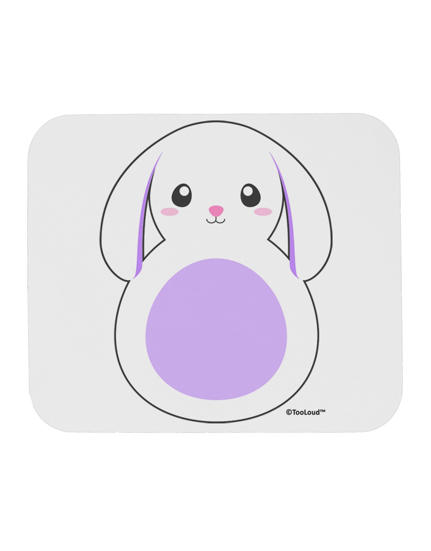 Cute Bunny with Floppy Ears - Purple Mousepad by TooLoud-TooLoud-White-Davson Sales