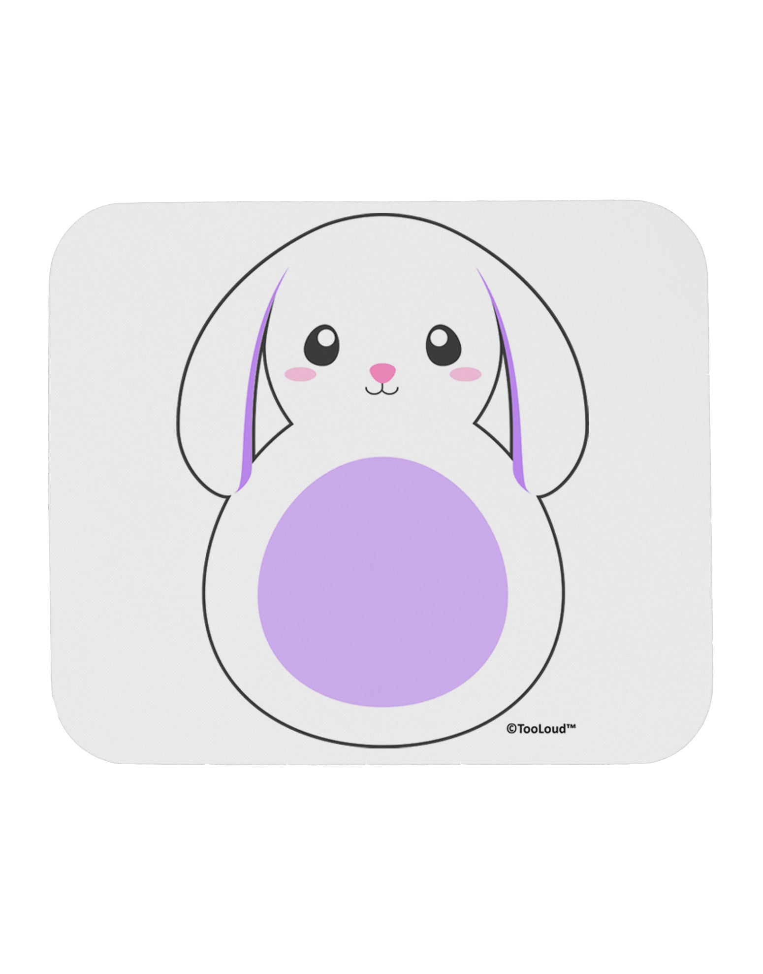 Cute Bunny with Floppy Ears - Purple Mousepad by TooLoud-TooLoud-White-Davson Sales
