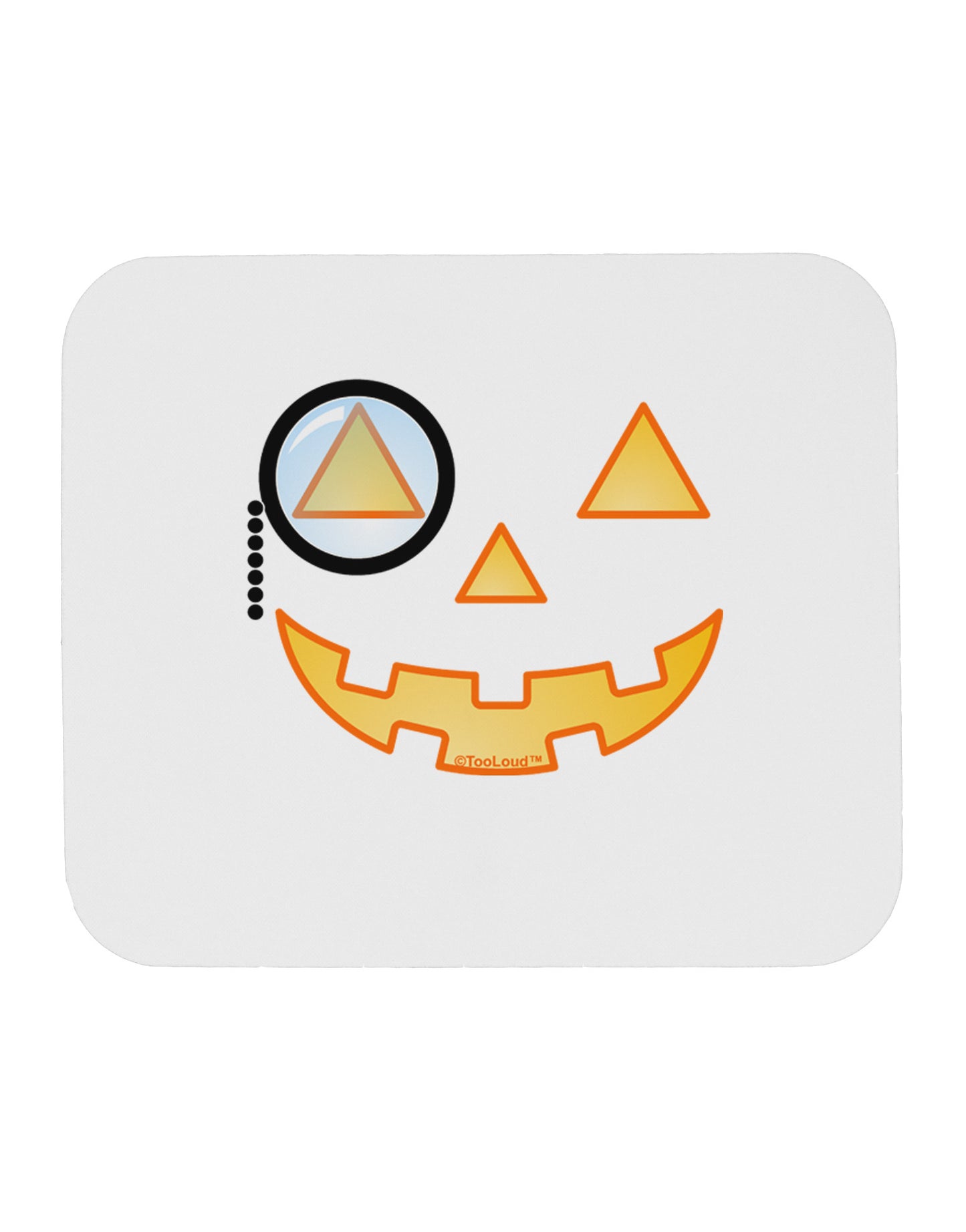 Monocle Jack-o-Lantern Color Mousepad-TooLoud-White-Davson Sales