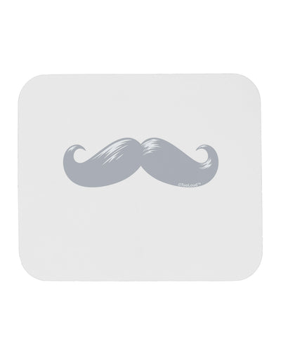 Big Silver White Mustache Mousepad-TooLoud-White-Davson Sales