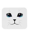 Blue-Eyed Cute Cat Face Mousepad-TooLoud-White-Davson Sales