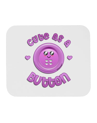 Cute As A Button Smiley Face Mousepad-TooLoud-White-Davson Sales