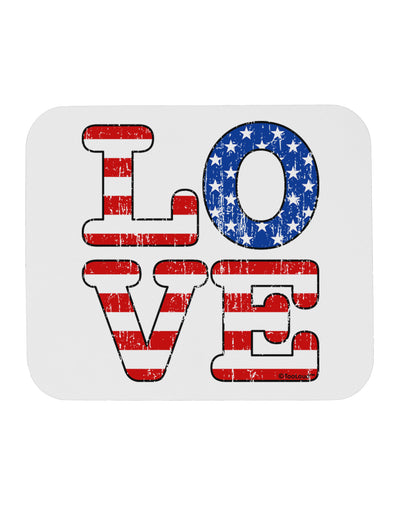 American Love Design - Distressed Mousepad by TooLoud-TooLoud-White-Davson Sales