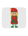 Cute Christmas Elf Girl Mousepad-TooLoud-White-Davson Sales