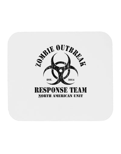 Zombie Outbreak Response Team Biohazard Mousepad-TooLoud-White-Davson Sales