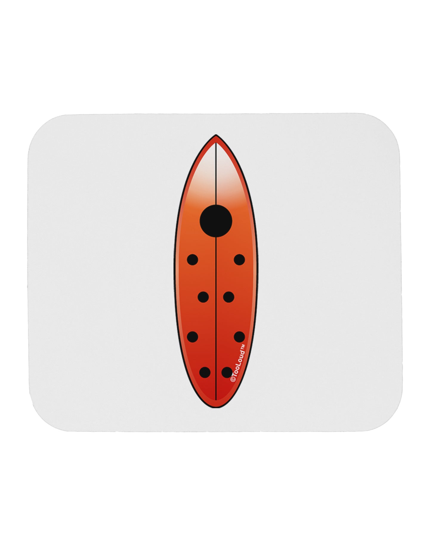Ladybug Surfboard Mousepad by TooLoud-TooLoud-White-Davson Sales