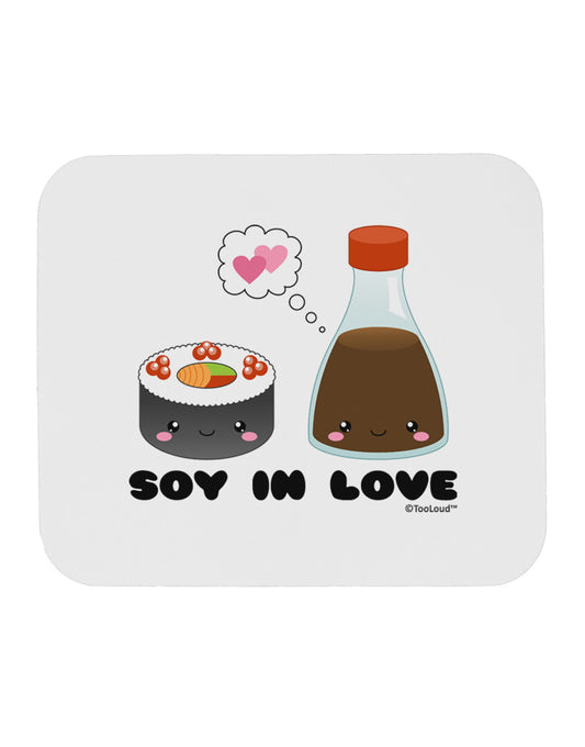Cute Sushi and Soy Sauce - Soy In Love Mousepad by TooLoud-TooLoud-White-Davson Sales