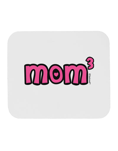 Mom Cubed - Cute Mom of Three Design Mousepad by TooLoud-TooLoud-White-Davson Sales