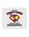 Ironworker - Superpower Mousepad-TooLoud-White-Davson Sales