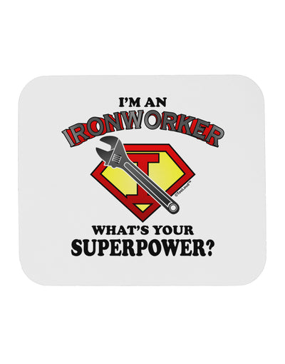 Ironworker - Superpower Mousepad-TooLoud-White-Davson Sales