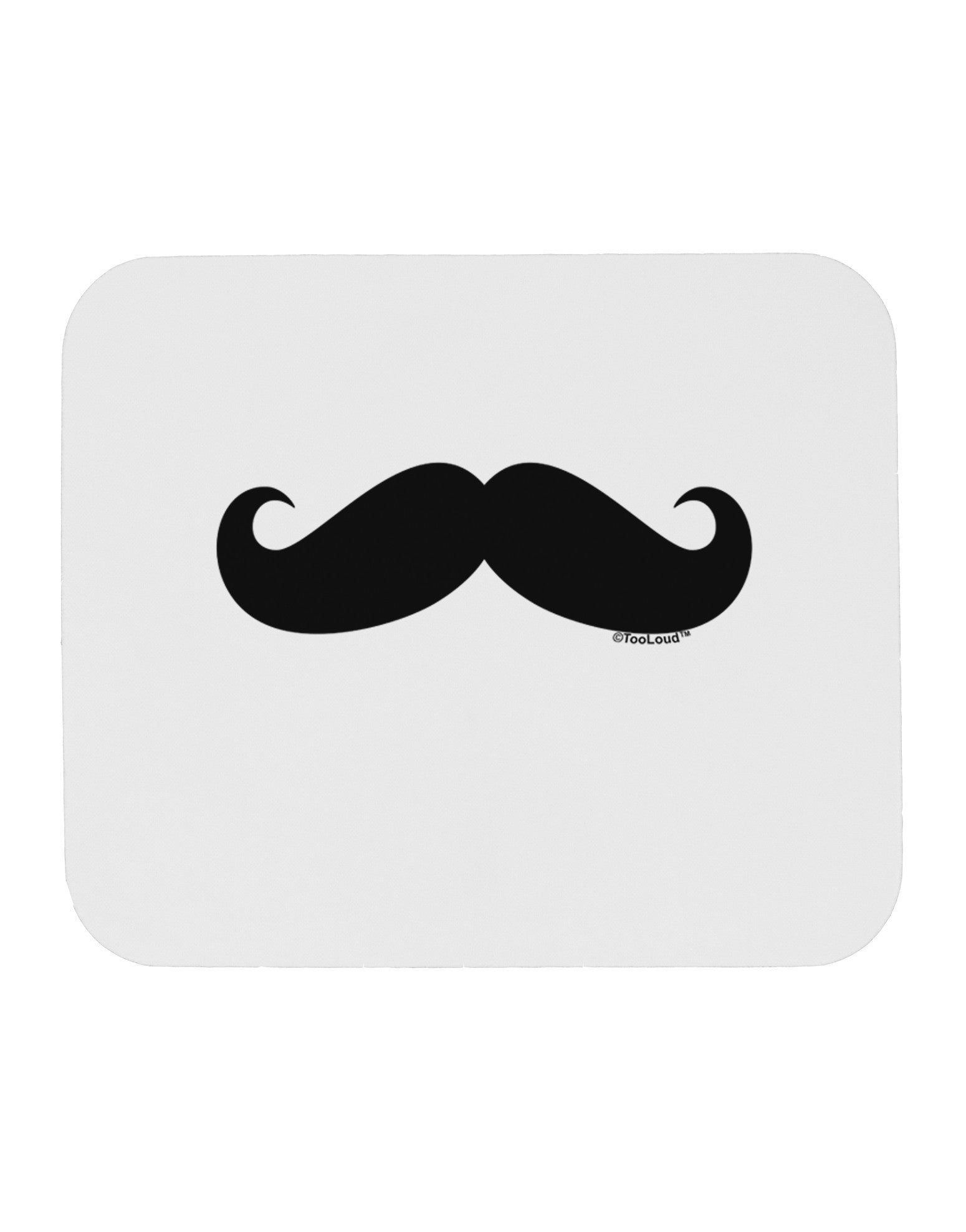 Big Fancy Mustache Mousepad-TooLoud-White-Davson Sales