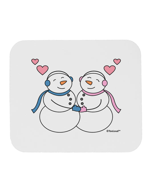 Cute Snowman and Snowwoman Couple Mousepad by TooLoud-TooLoud-White-Davson Sales