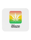 iBlaze Logo - Marijuana Leaf Mousepad-TooLoud-White-Davson Sales