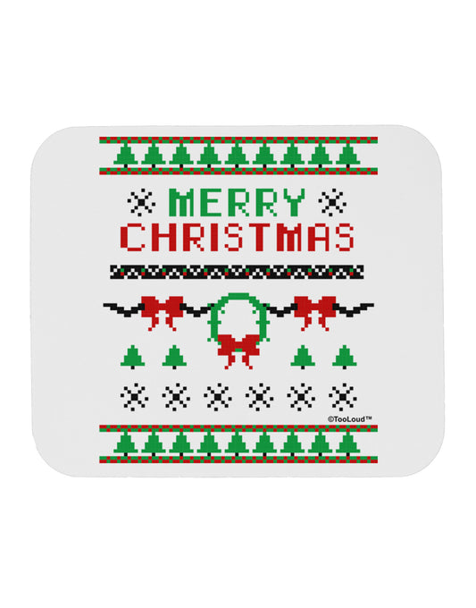 Merry Christmas Ugly Christmas Sweater Mousepad-TooLoud-White-Davson Sales