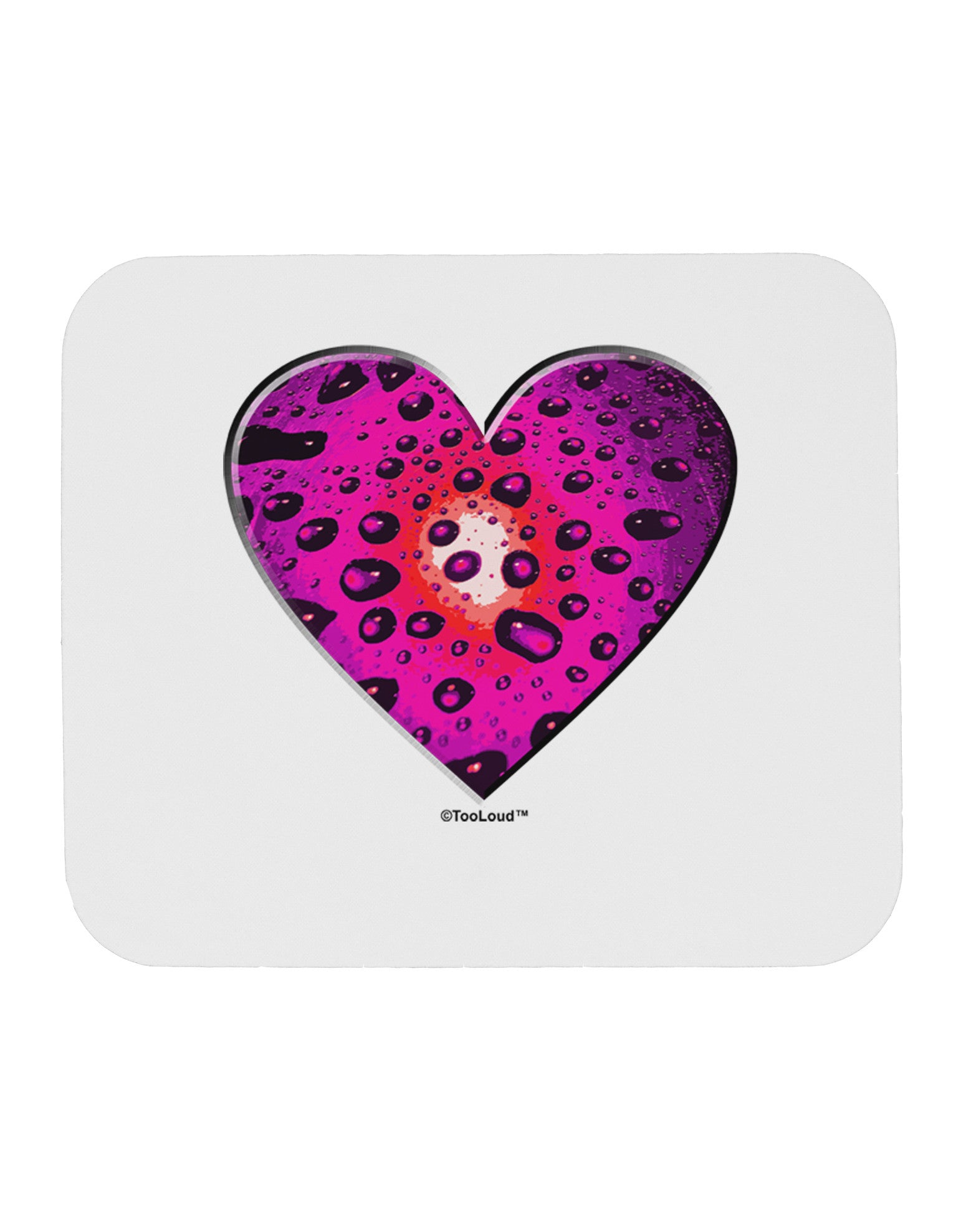 Water Droplet Heart Magenta Mousepad by TooLoud-TooLoud-White-Davson Sales