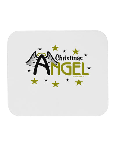 Christmas Angel Text Mousepad-TooLoud-White-Davson Sales