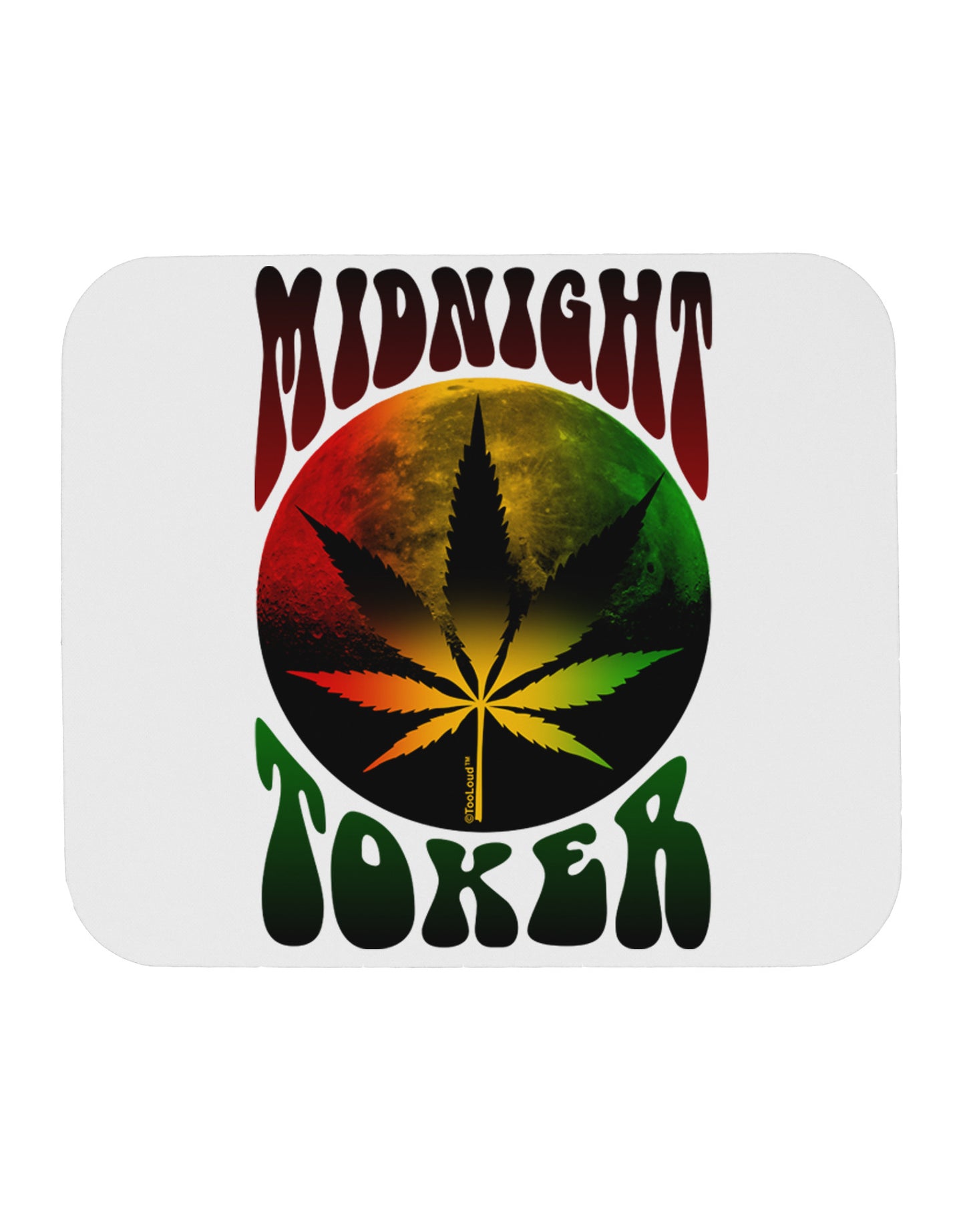 Midnight Toker Marijuana Mousepad-TooLoud-White-Davson Sales
