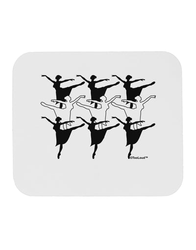 Nine Ladies Dancing Mousepad-TooLoud-White-Davson Sales