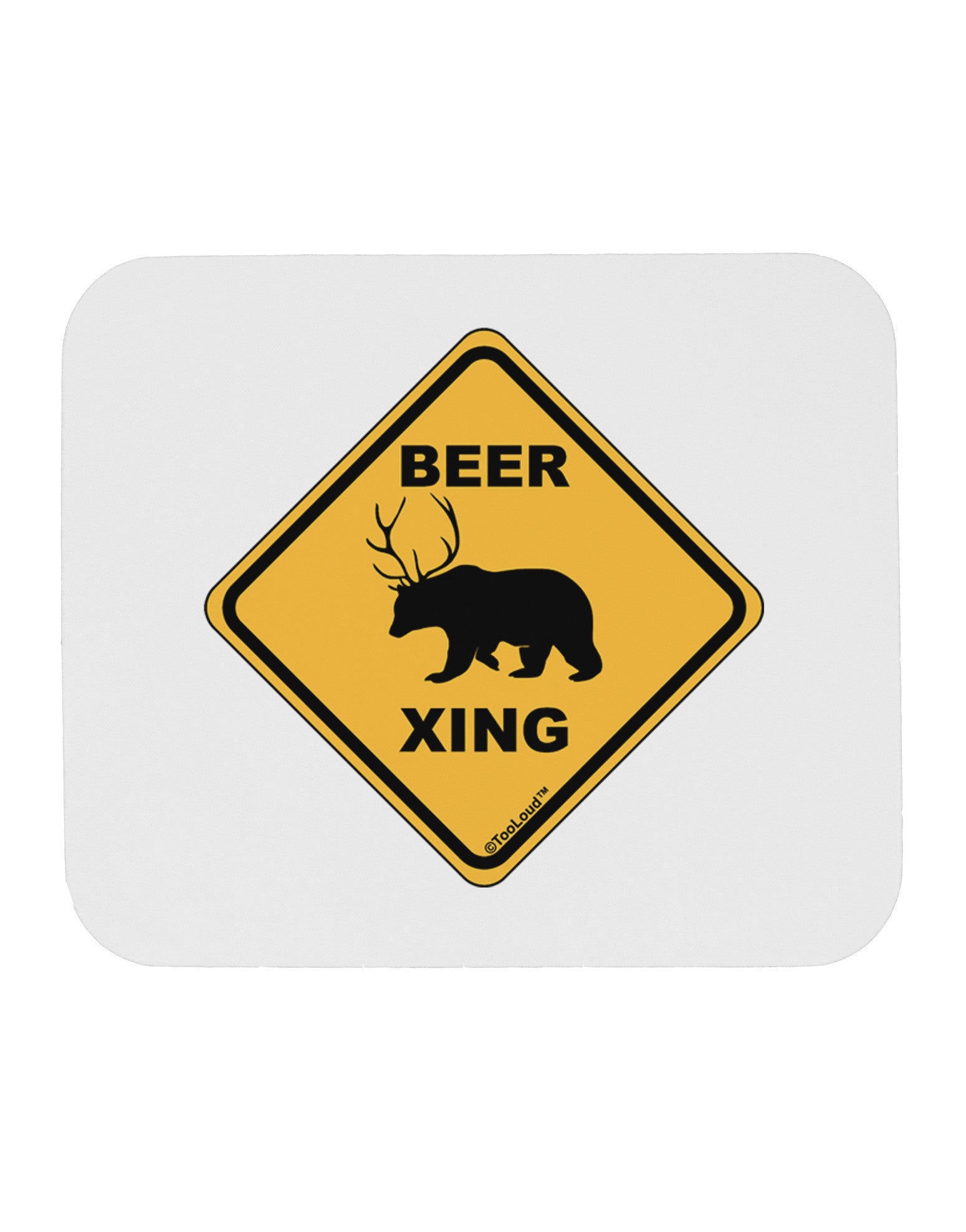 Beer Xing Mousepad-TooLoud-White-Davson Sales