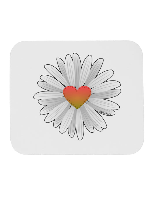 Pretty Daisy Heart Mousepad-Mousepads-TooLoud-Davson Sales