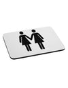 Lesbian Women Holding Hands LGBT Mousepad-TooLoud-White-Davson Sales