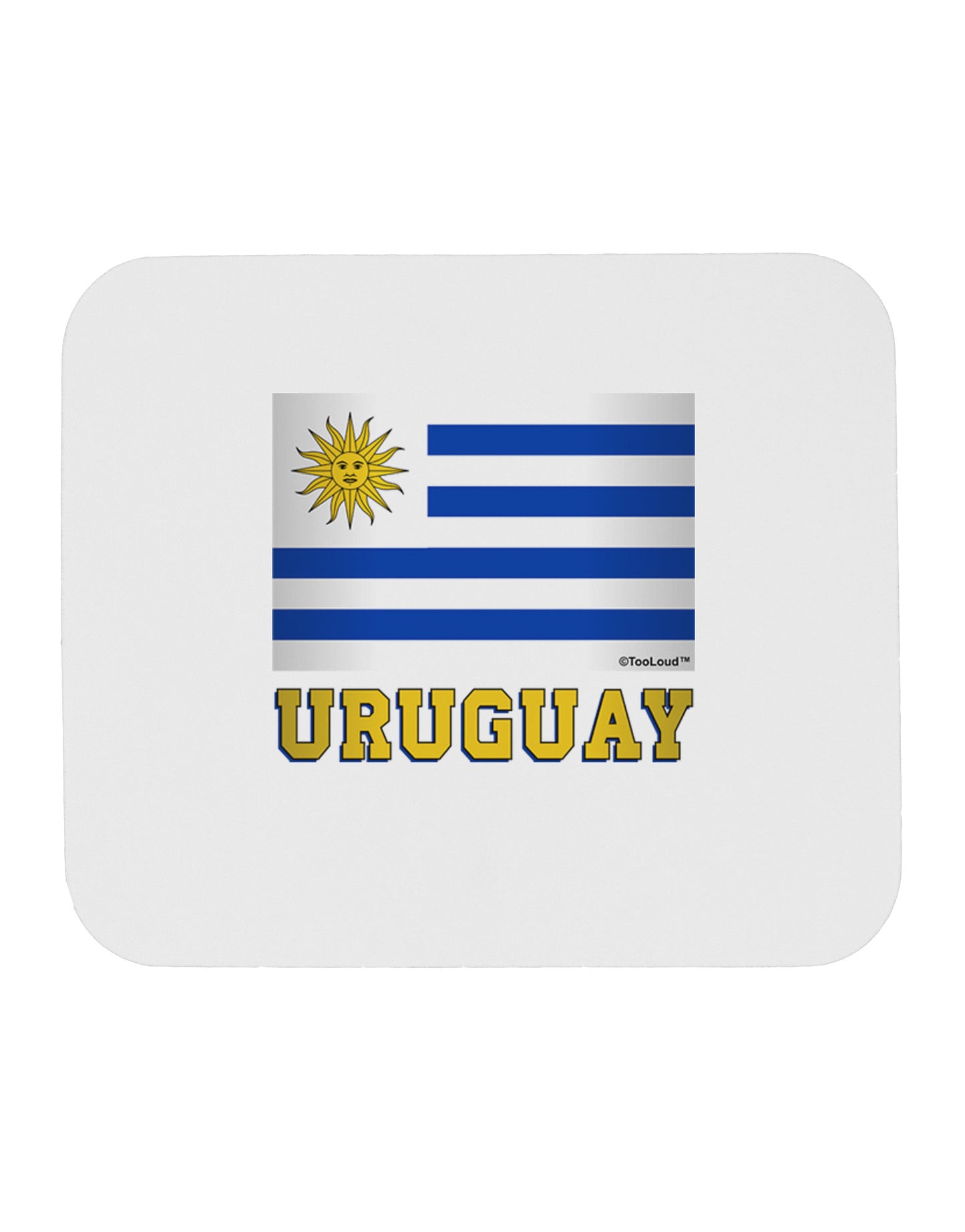 Uruguay Flag Mousepad-TooLoud-White-Davson Sales