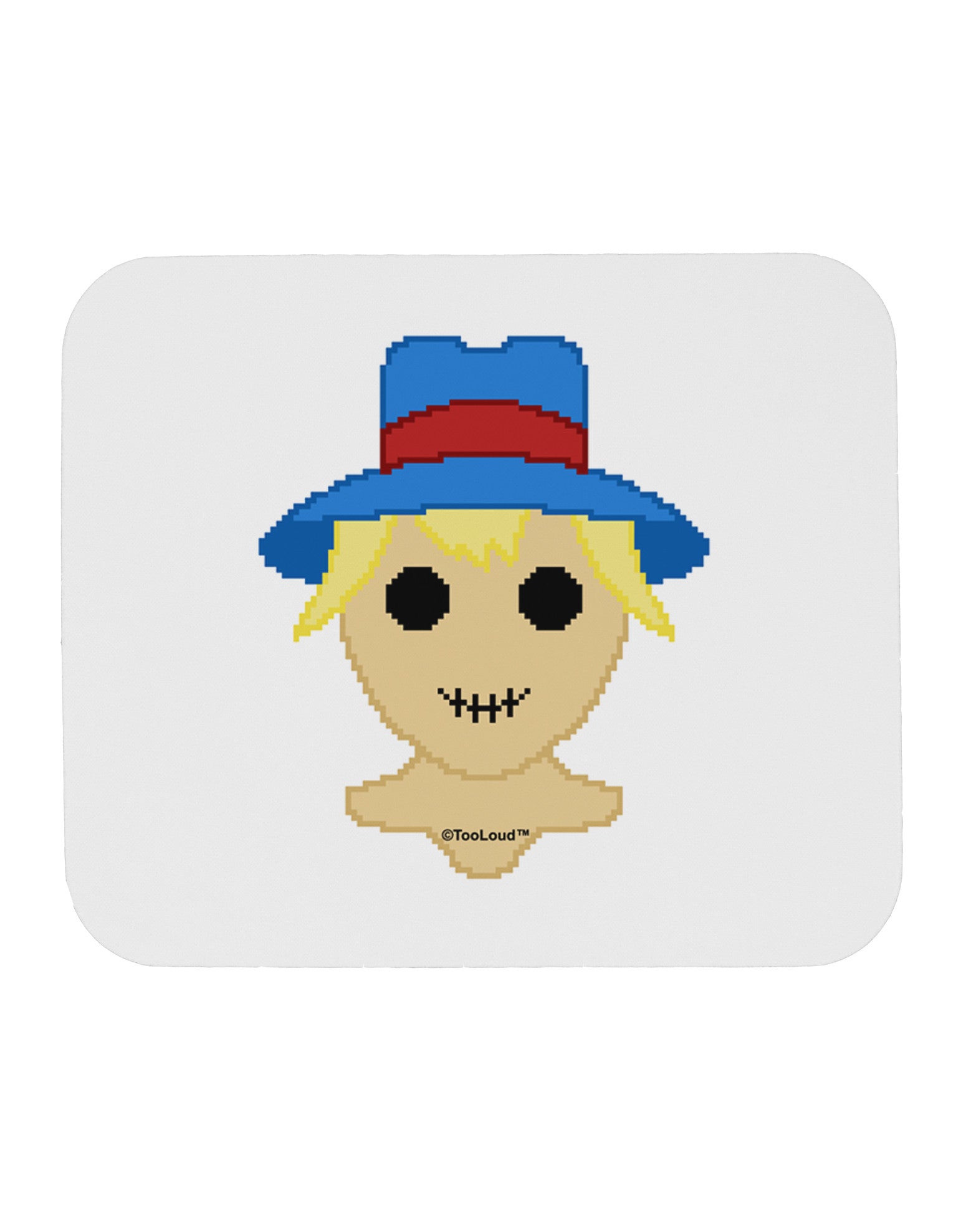 Cute Pixel Scarecrow Mousepad-TooLoud-White-Davson Sales