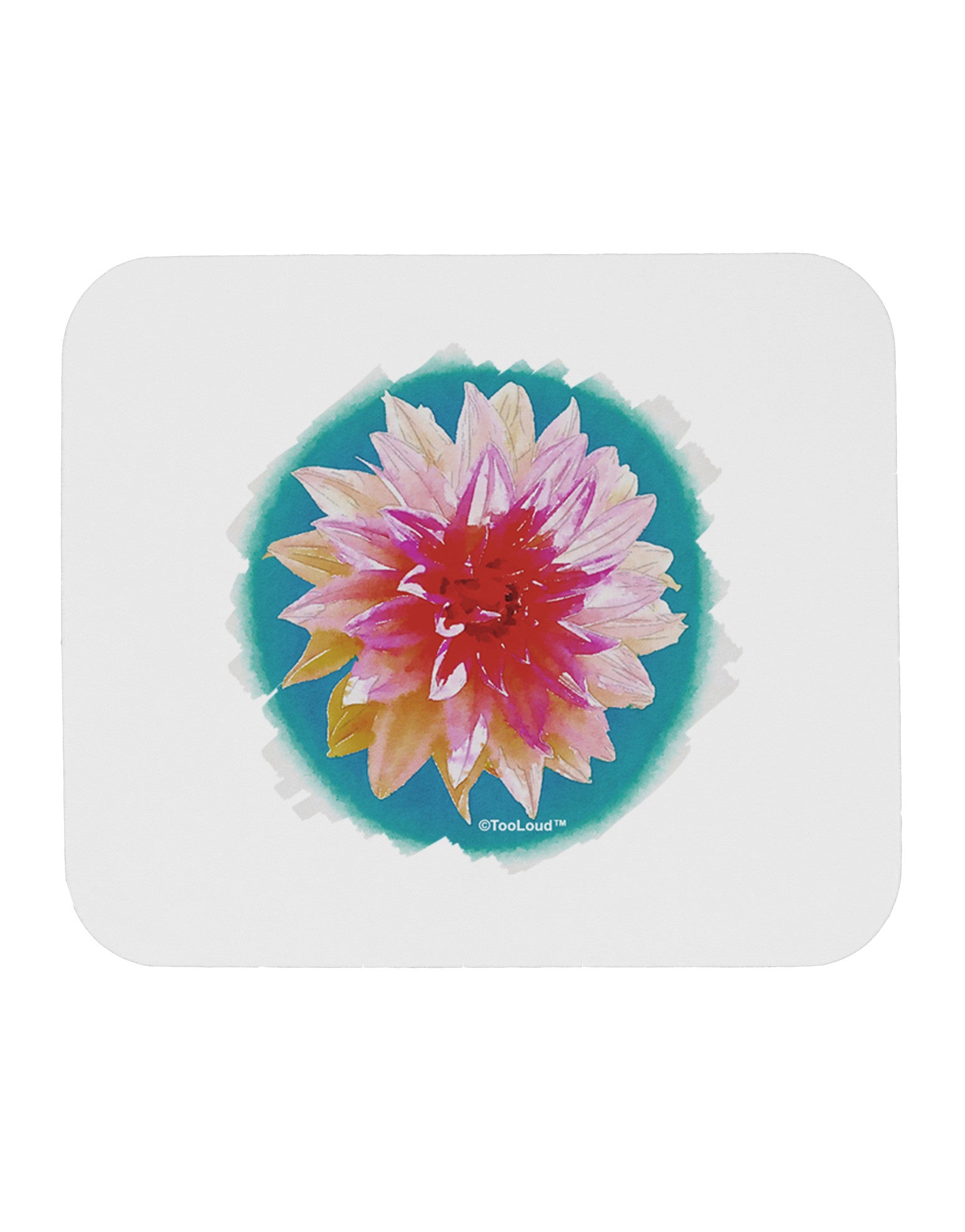 Watercolor Flower Mousepad-TooLoud-White-Davson Sales