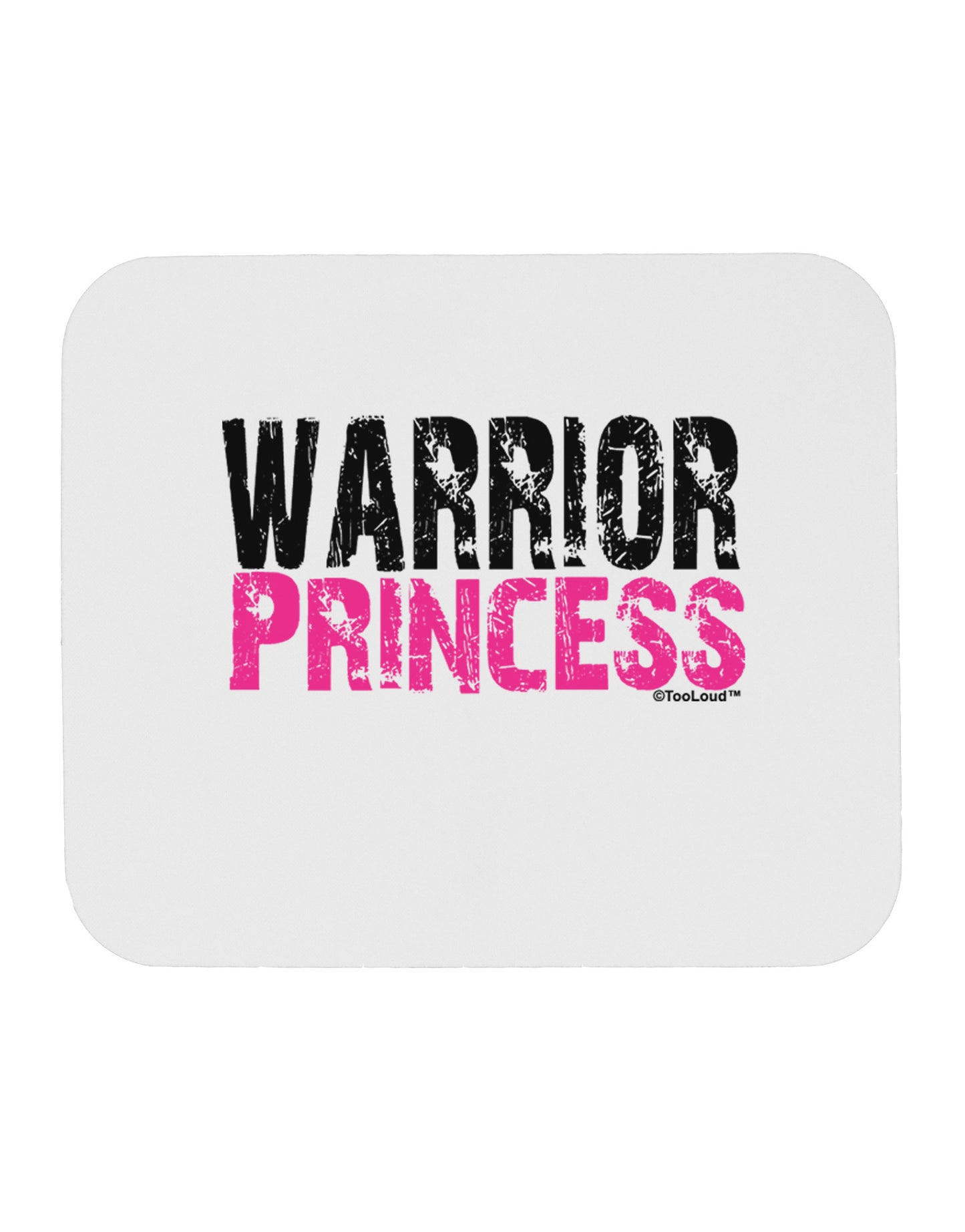 Warrior Princess Pink Mousepad-TooLoud-White-Davson Sales