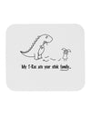 My T-Rex Ate Your Stick Family - Line Mousepad by TooLoud-TooLoud-White-Davson Sales