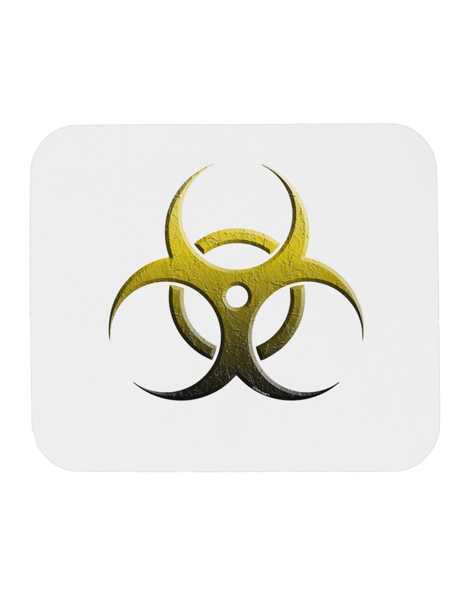 Biohazard Symbol Yellow Stone Apocalypse Mousepad-TooLoud-White-Davson Sales