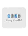 Happy Hanukkah Blue Dreidels Mousepad-TooLoud-White-Davson Sales