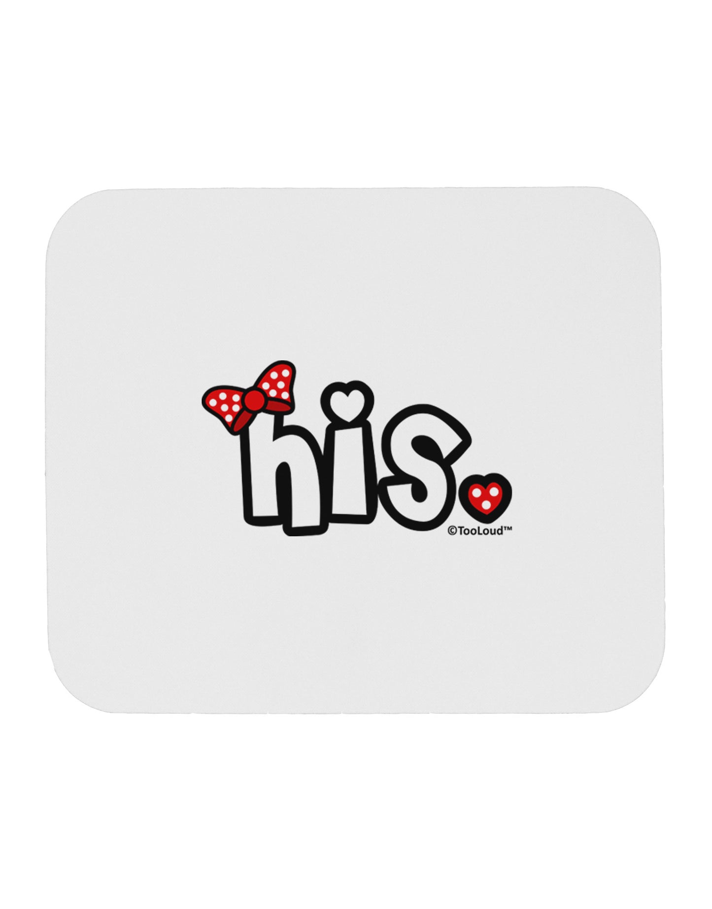 Matching His and Hers Design - His - Red Bow Mousepad by TooLoud-TooLoud-White-Davson Sales