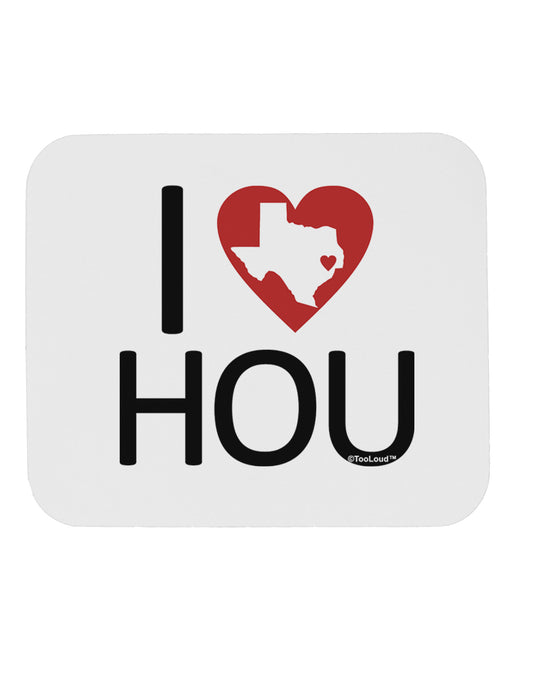 I Heart Houston Mousepad-TooLoud-White-Davson Sales